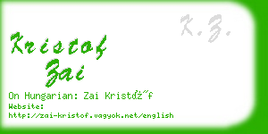 kristof zai business card